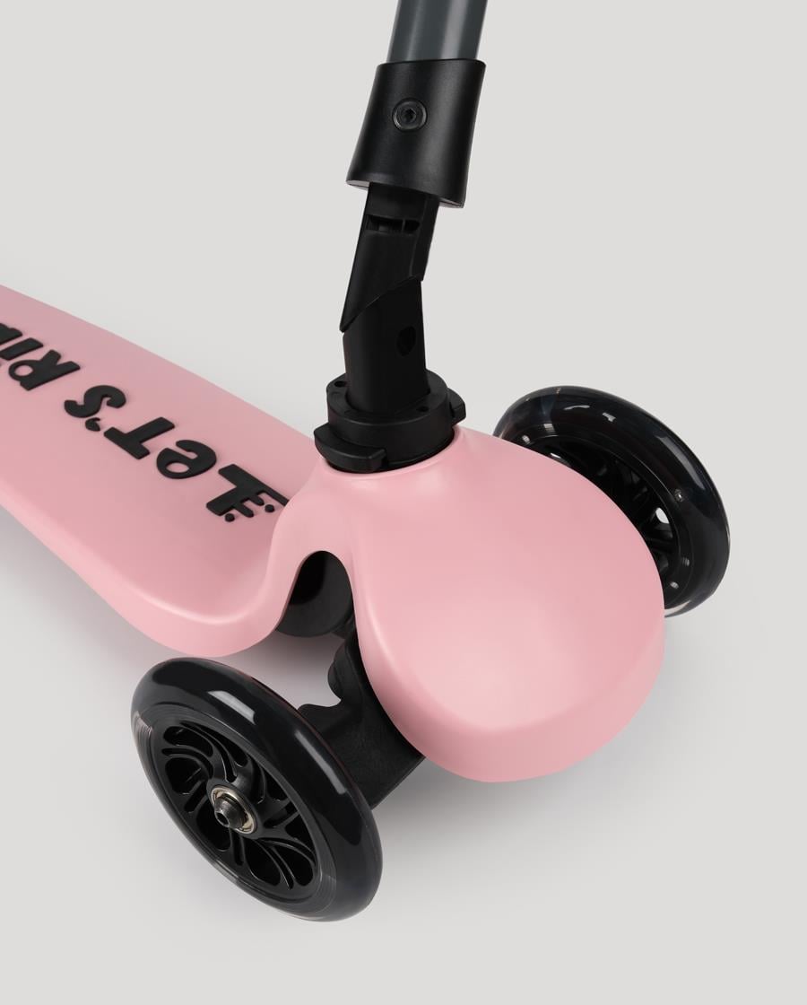 Let's Ride Two Işıklı Katlanabilir 3 Tekerlekli Scooter Pembe