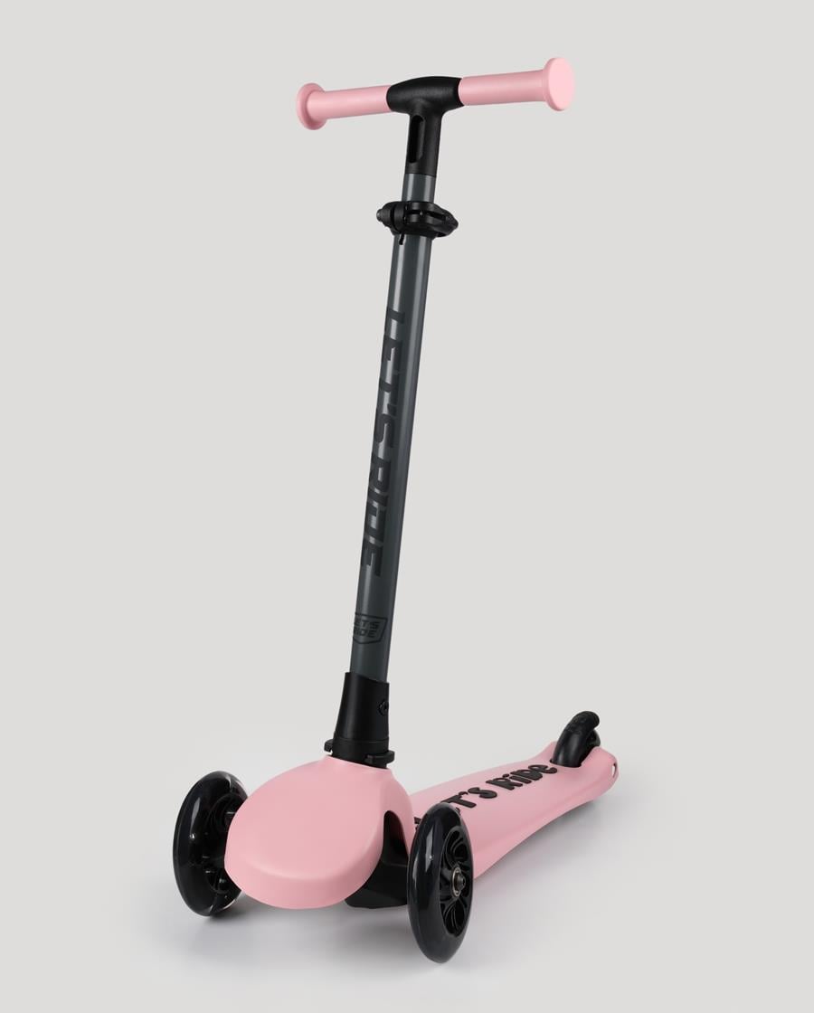 Let's Ride Two Işıklı Katlanabilir 3 Tekerlekli Scooter Pembe