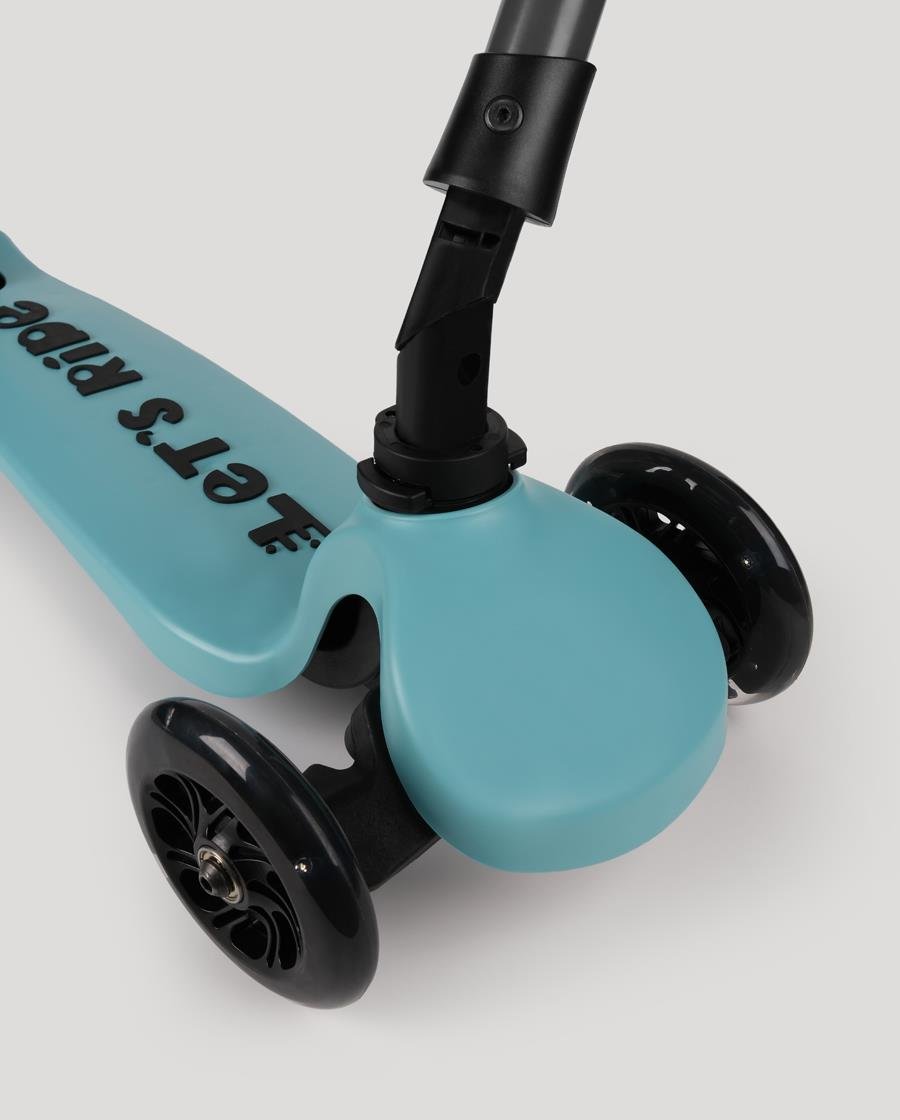 Let's Ride Two Işıklı Katlanabilir 3 Tekerlekli Scooter Turkuaz