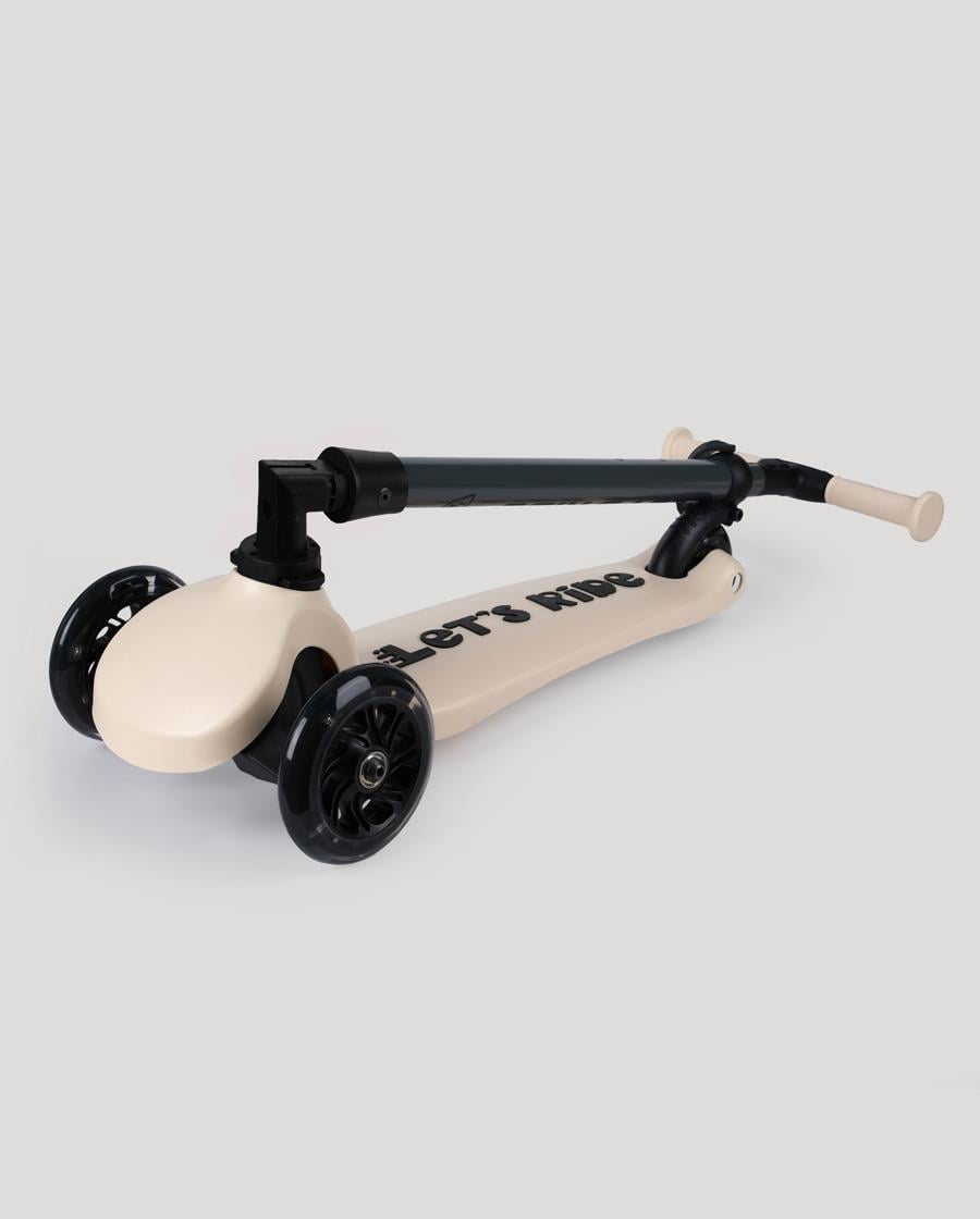 Let's Ride Two Işıklı Katlanabilir 3 Tekerlekli Scooter Bej