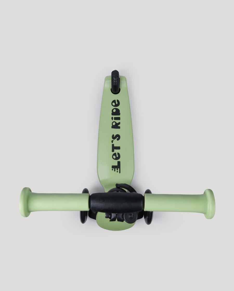 Let's Ride Two Işıklı Katlanabilir 3 Tekerlekli Scooter Yeşil