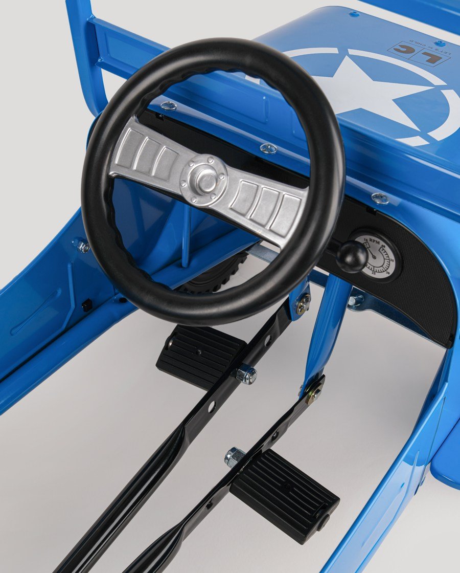 Pedallı Metal Klasik Jeep Mavi