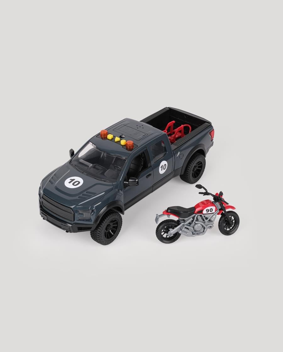 Sesli ve Işıklı Motosiklet Taşıyıcı Pikap