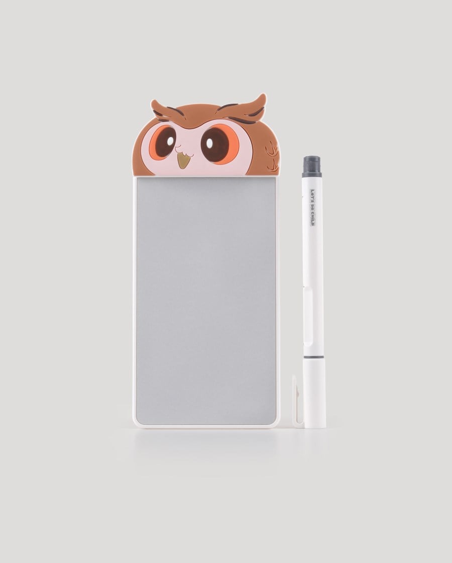 Sevimli Baykuş Manyetik Mini Yazı Tahtası Silikon Figürlü 5.5 inç