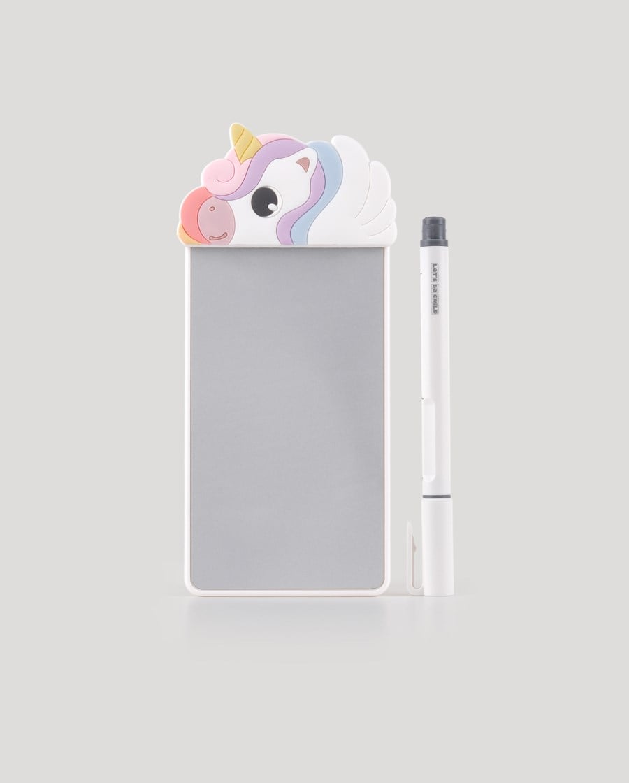 Sevimli Unicorn Manyetik Mini Yazı Tahtası Silikon Figürlü 5.5 inç