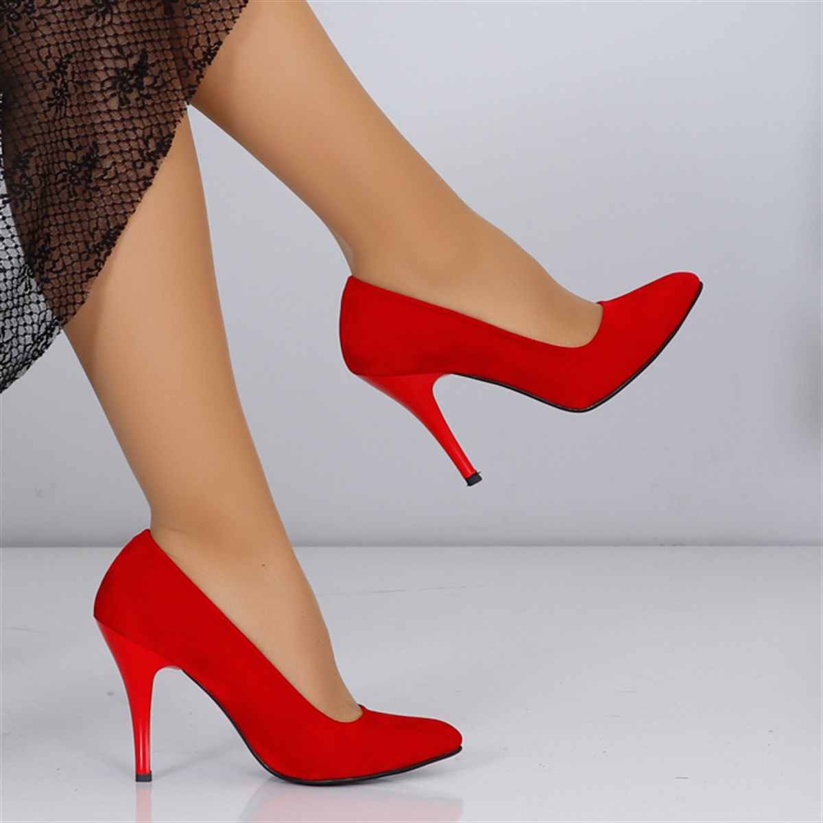 Yüksek Topuklu Kadın Stiletto Sivri Kesik