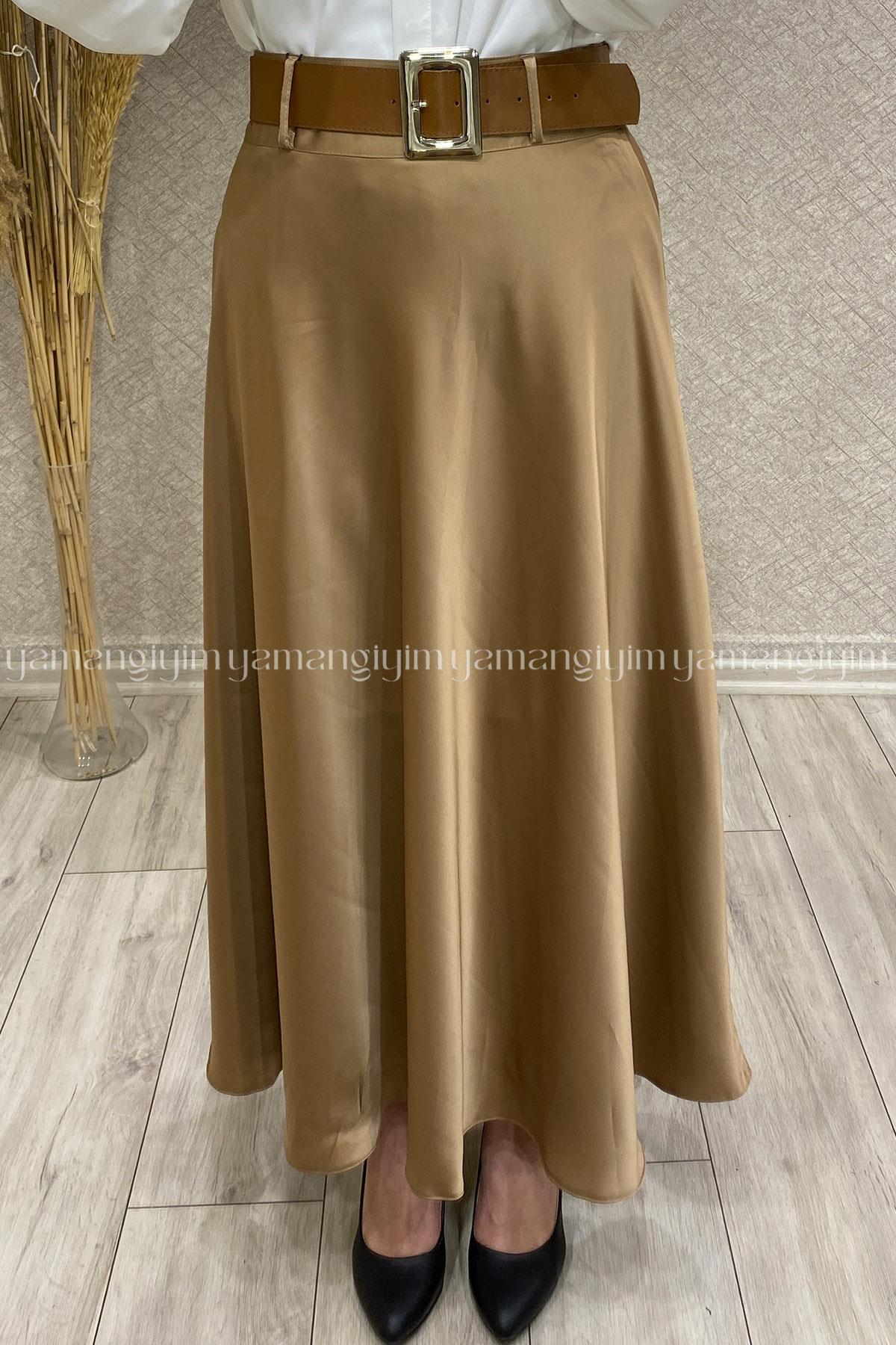 1002 İŞLER SATEN ETEK - Camel