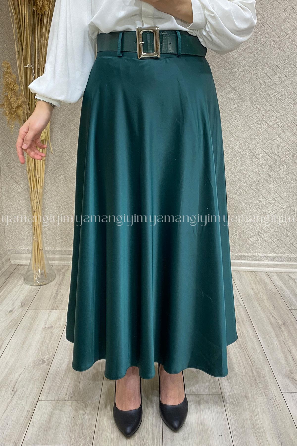 1002 İŞLER SATEN ETEK - Zümrüt