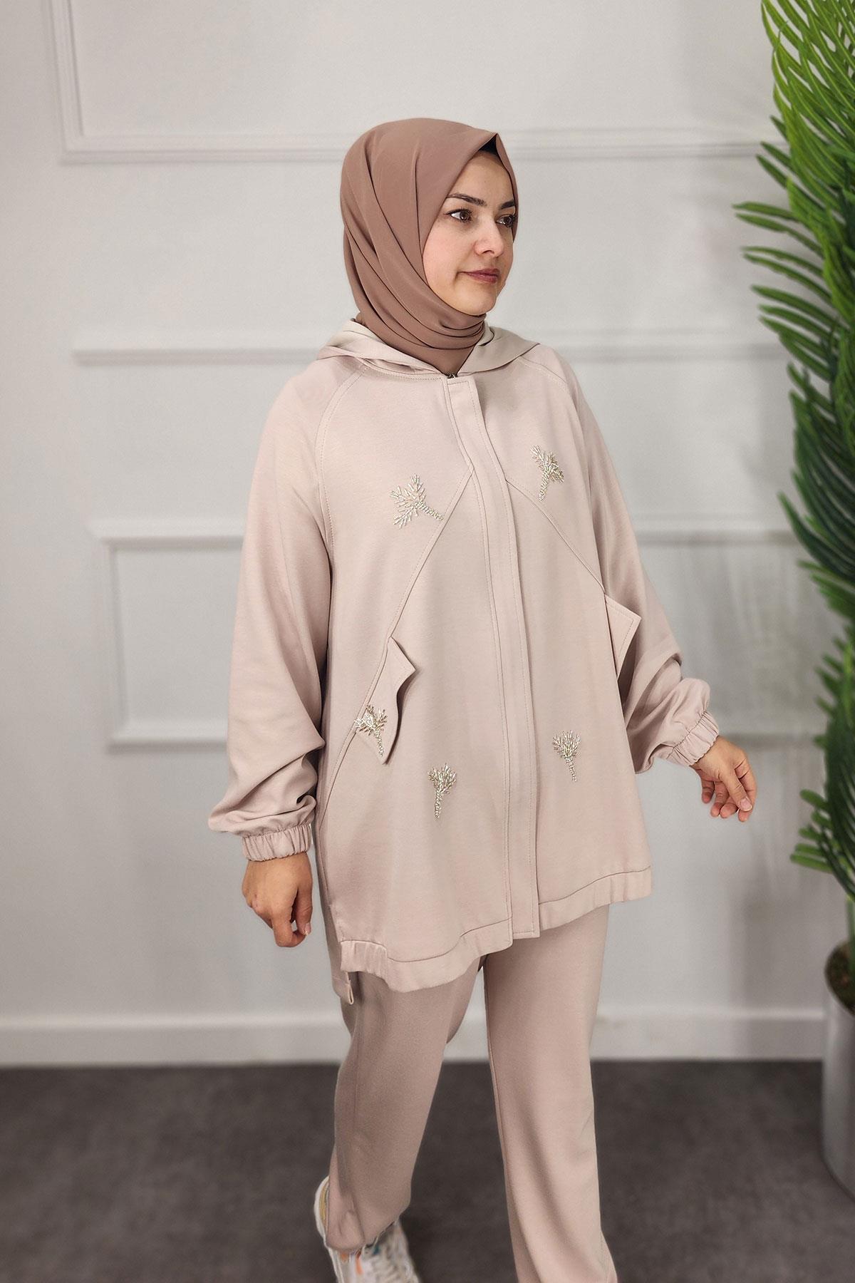 1100 Bayan Takım - Bej