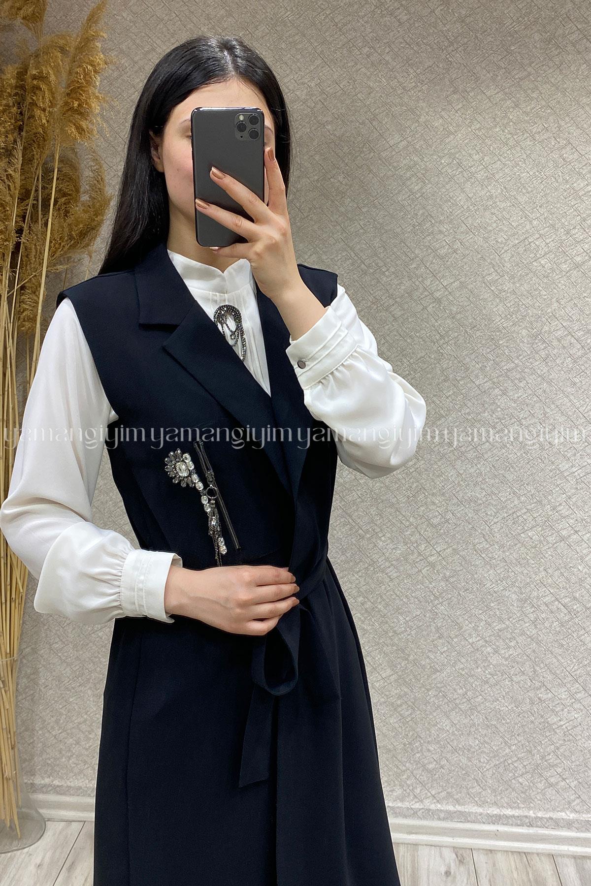 2080 ALYAKA YELEK - Siyah