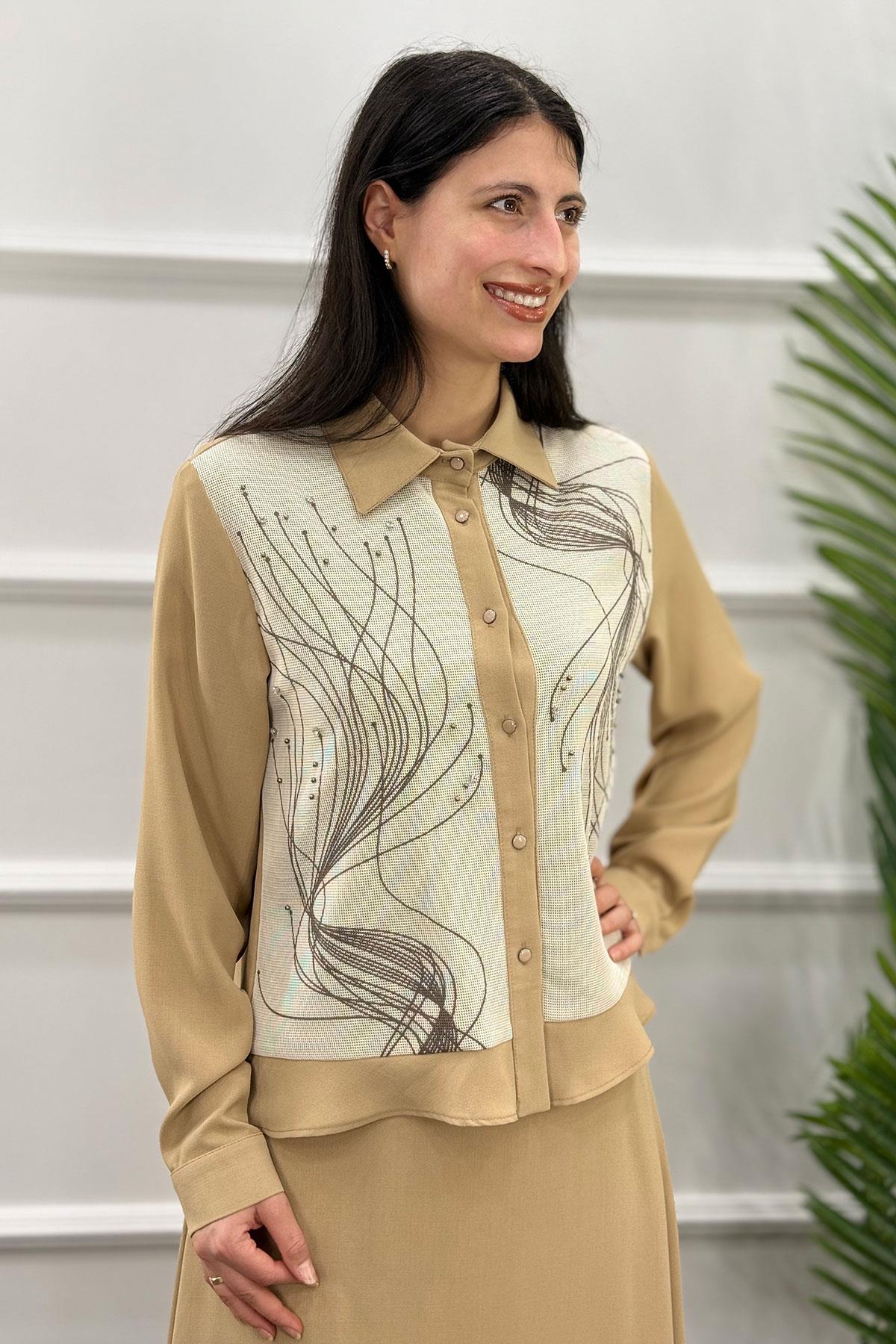 2134 MODA NERVÜR ETEK TAKIM - Bej