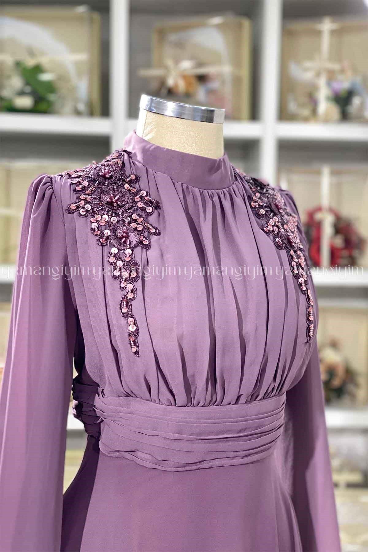 2219 NEW ELEGANS ELBİSE - Gül