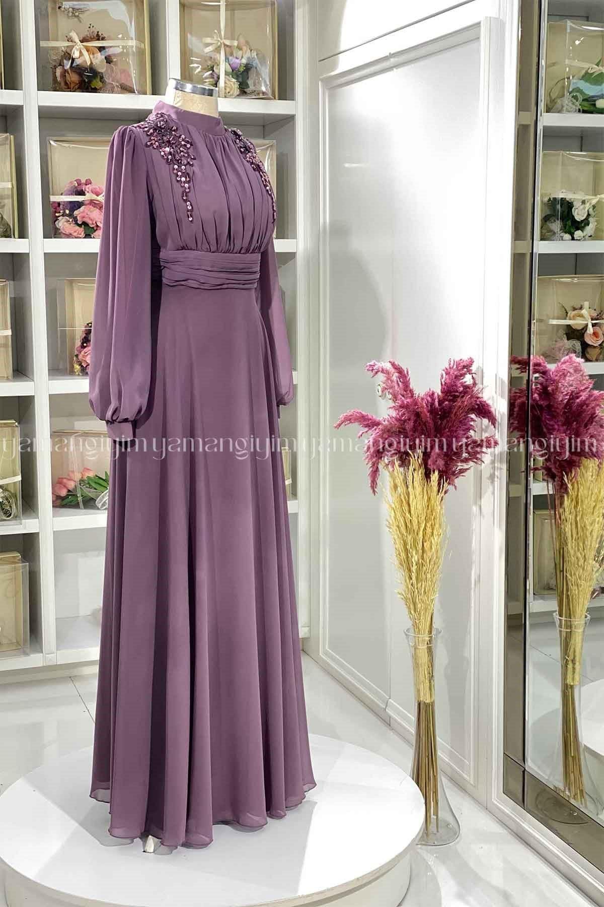 2219 NEW ELEGANS ELBİSE - Gül