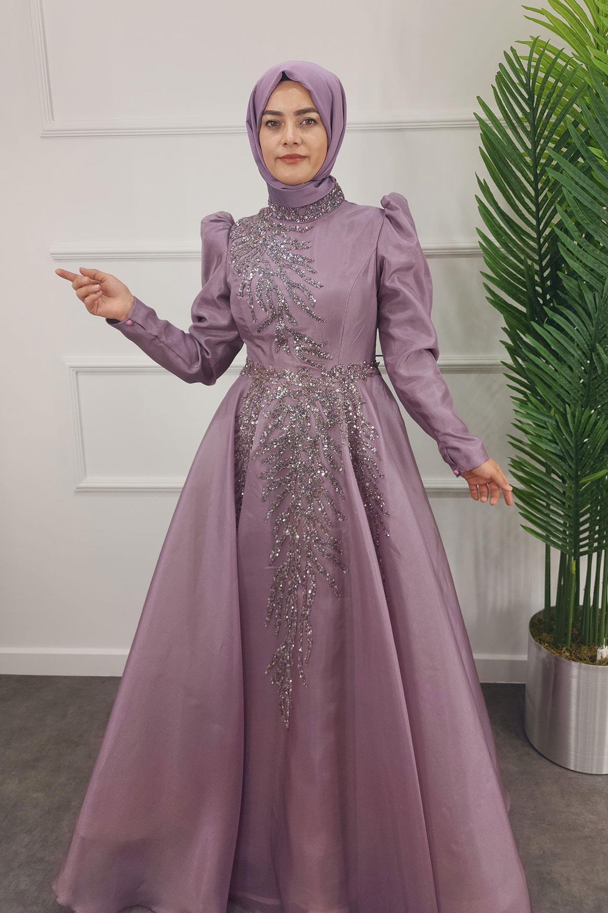 2268 NEW ELEGANS ELBİSE - Gül