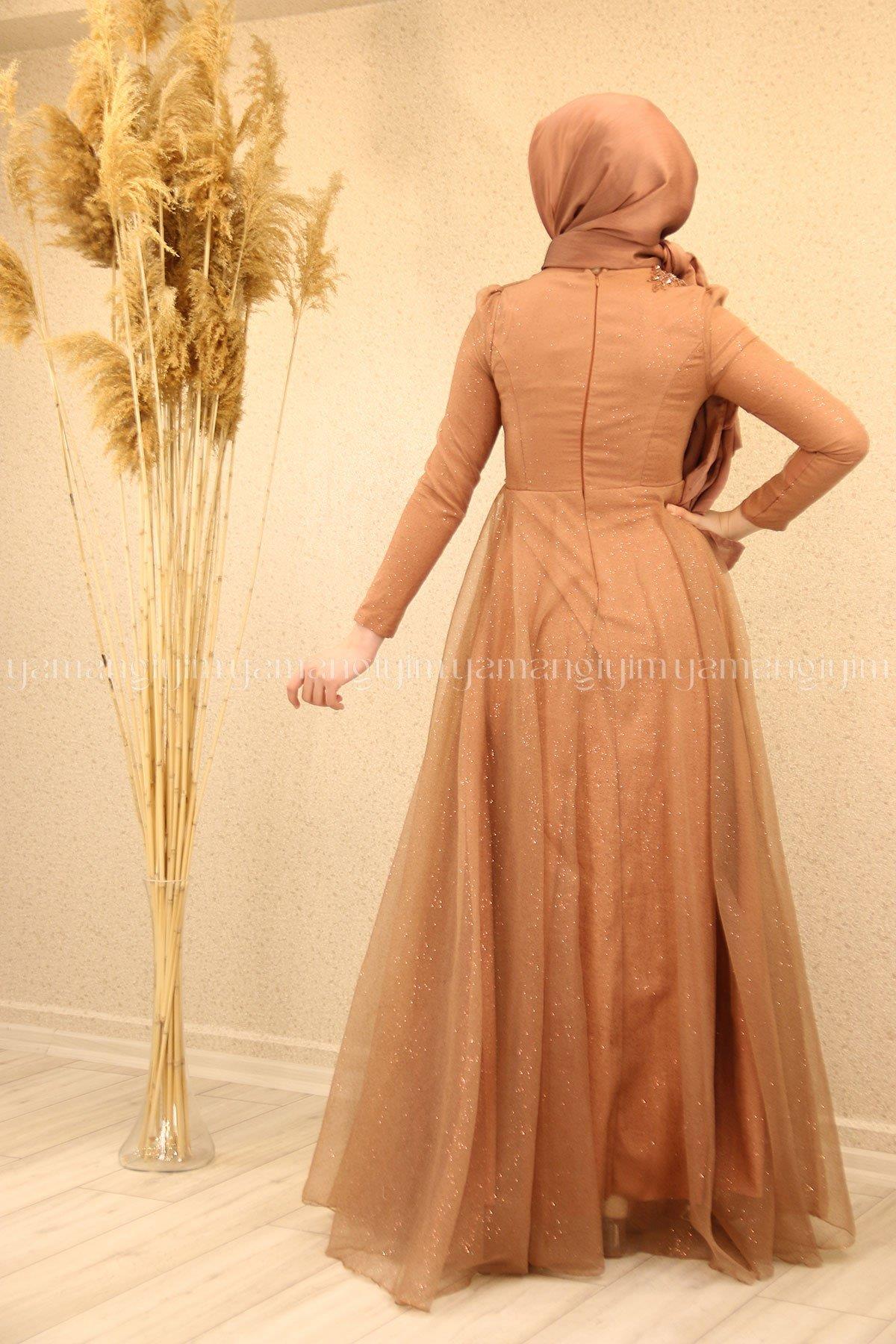 2269 NEW ELEGANS ELBİSE - Kiremit