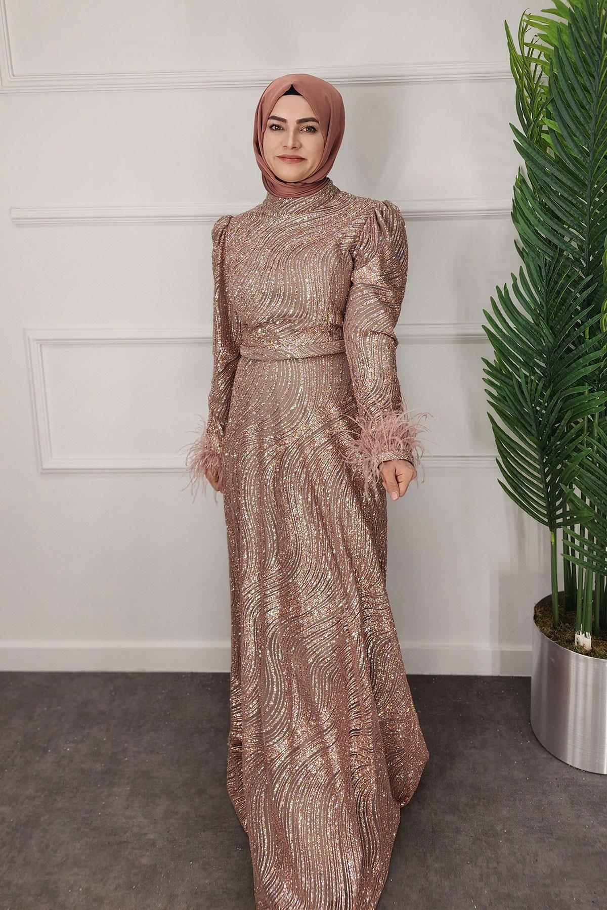 2323 NEW ELEGANS ELBİSE - Bakır