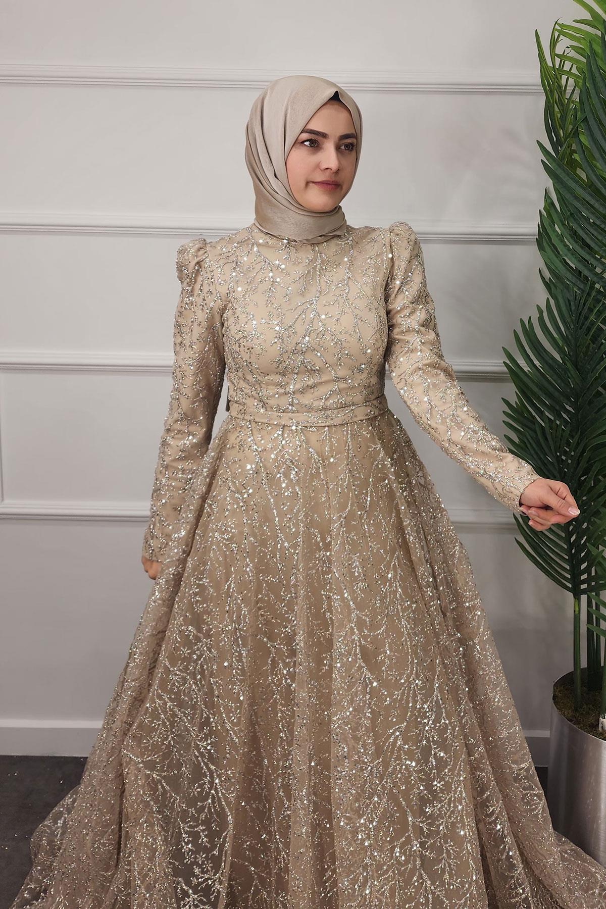 2324 NEW ELEGANS ELBİSE - Açık Somon