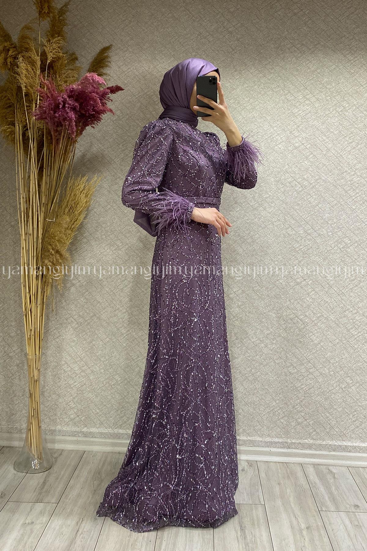 2348 NEW ELEGANS ELBİSE - Ametist