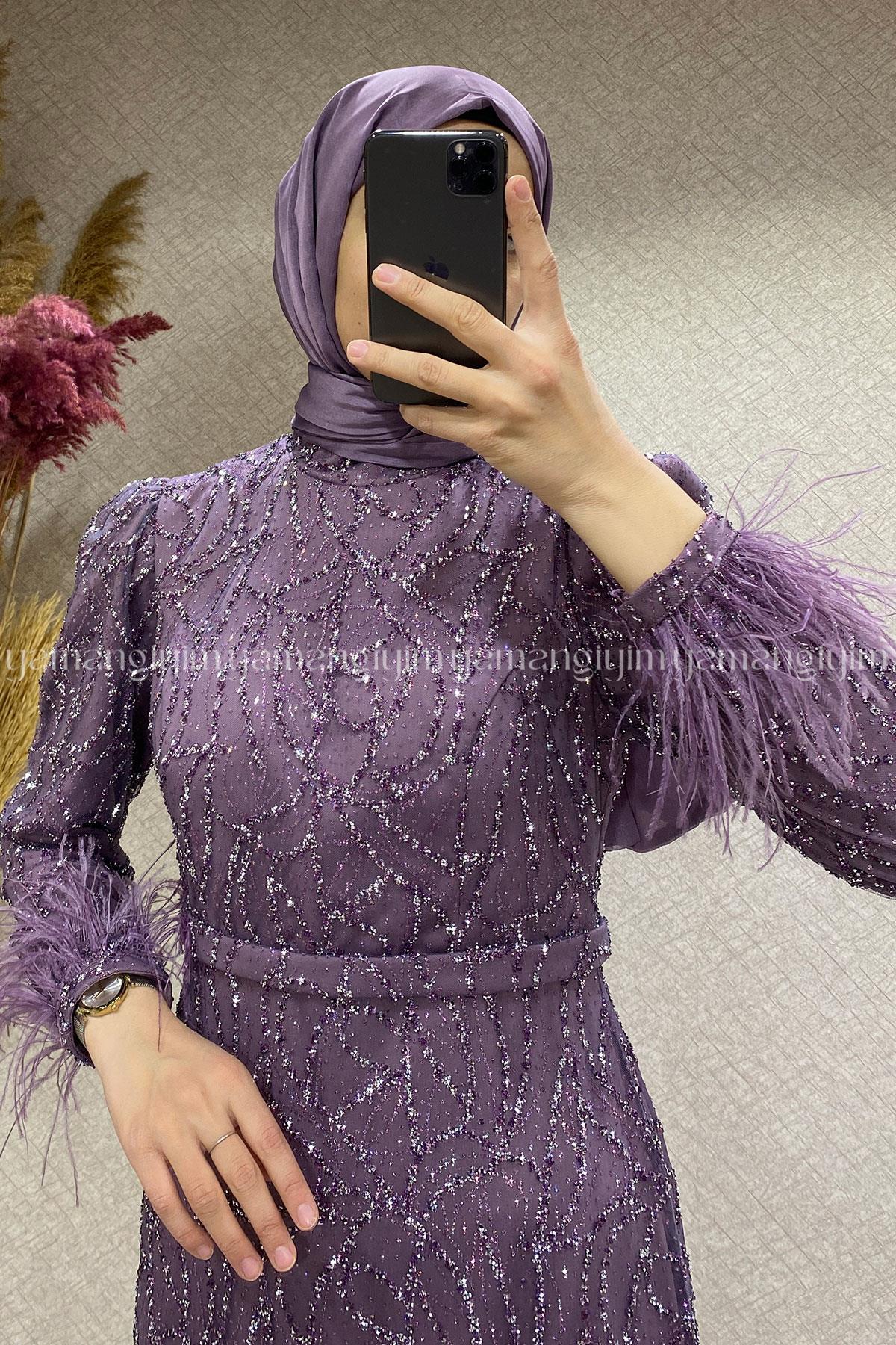 2348 NEW ELEGANS ELBİSE - Ametist