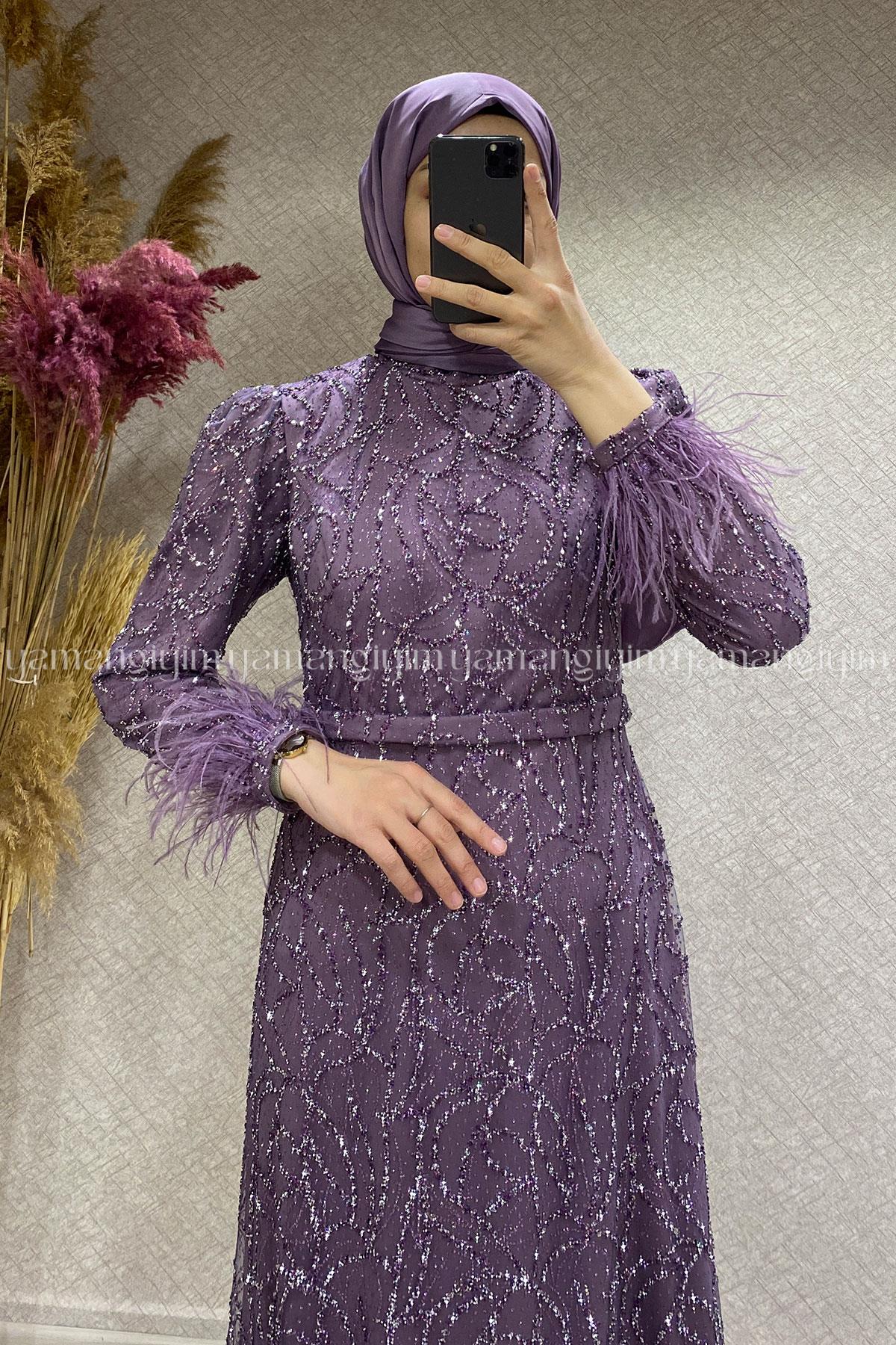 2348 NEW ELEGANS ELBİSE - Ametist