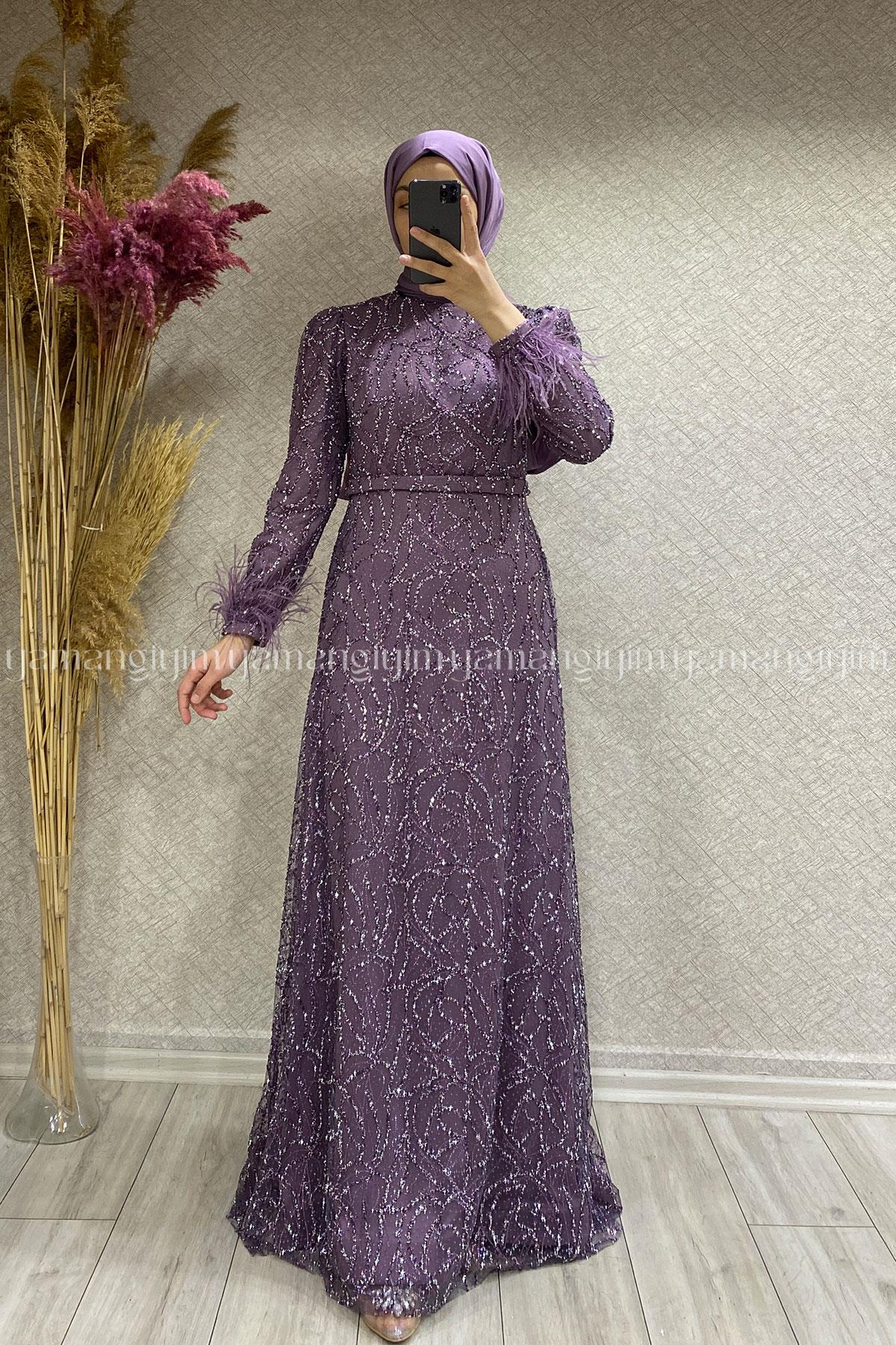 2348 NEW ELEGANS ELBİSE - Ametist