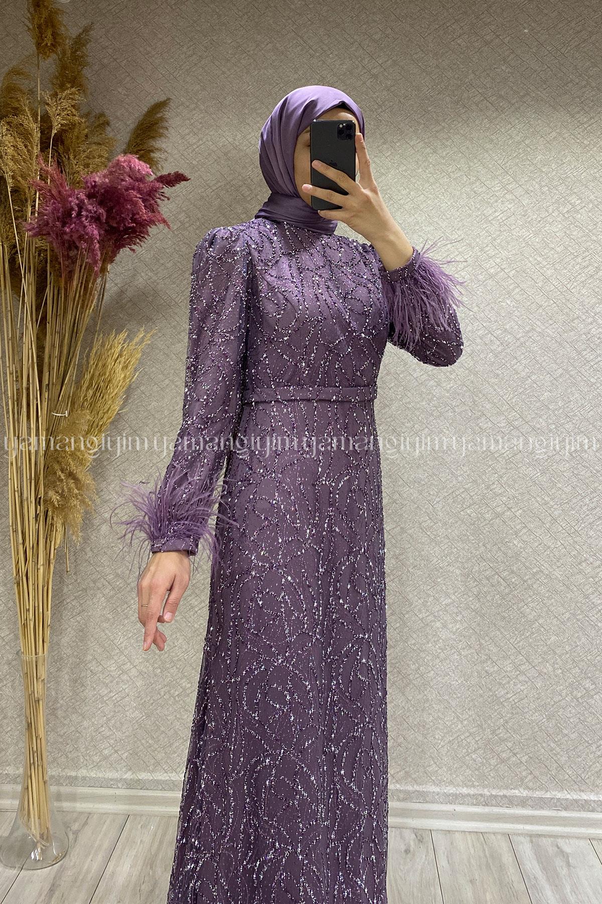 2348 NEW ELEGANS ELBİSE - Ametist