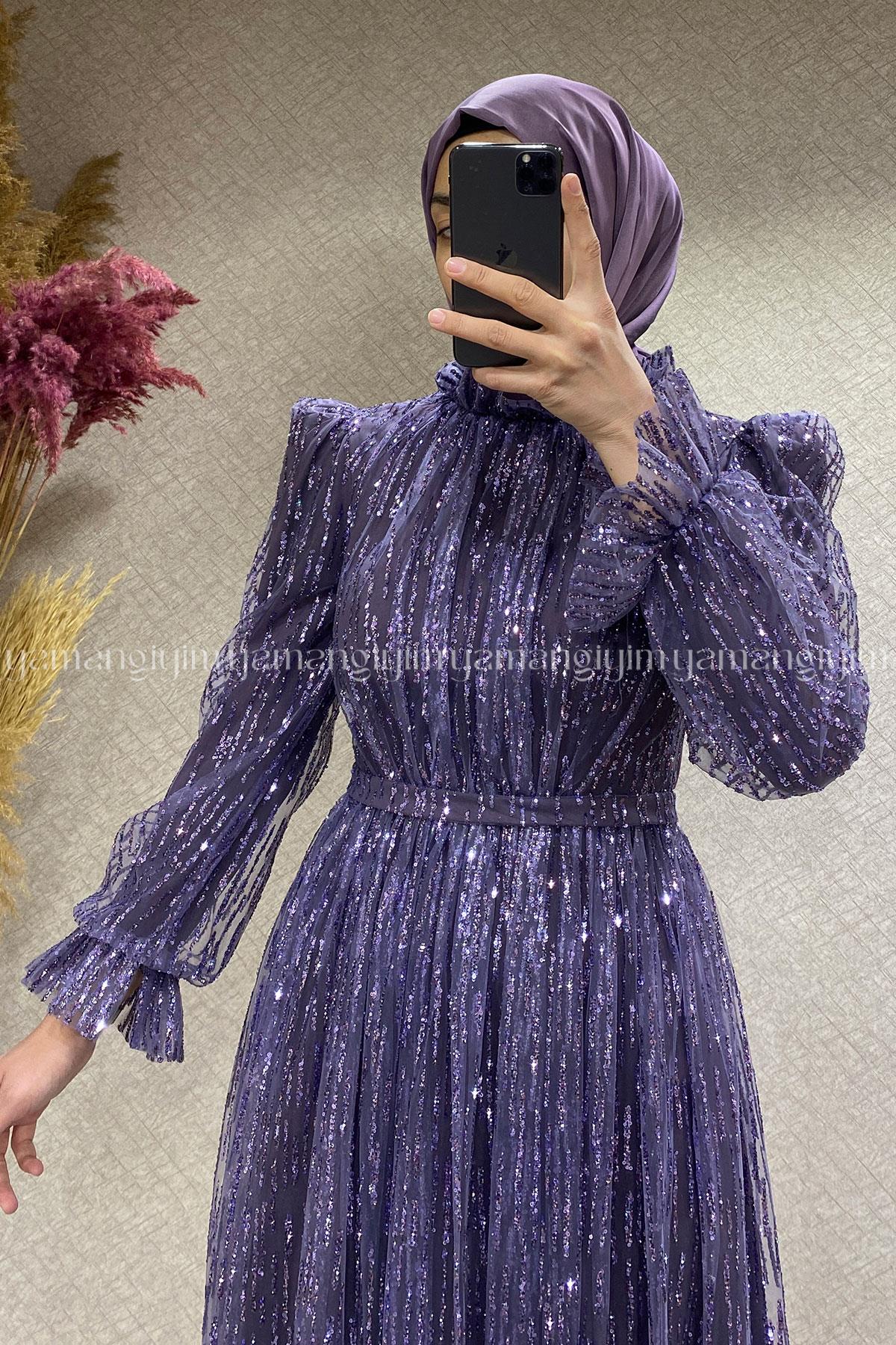 2360 NEW ELEGANS ELBİSE - Ametist