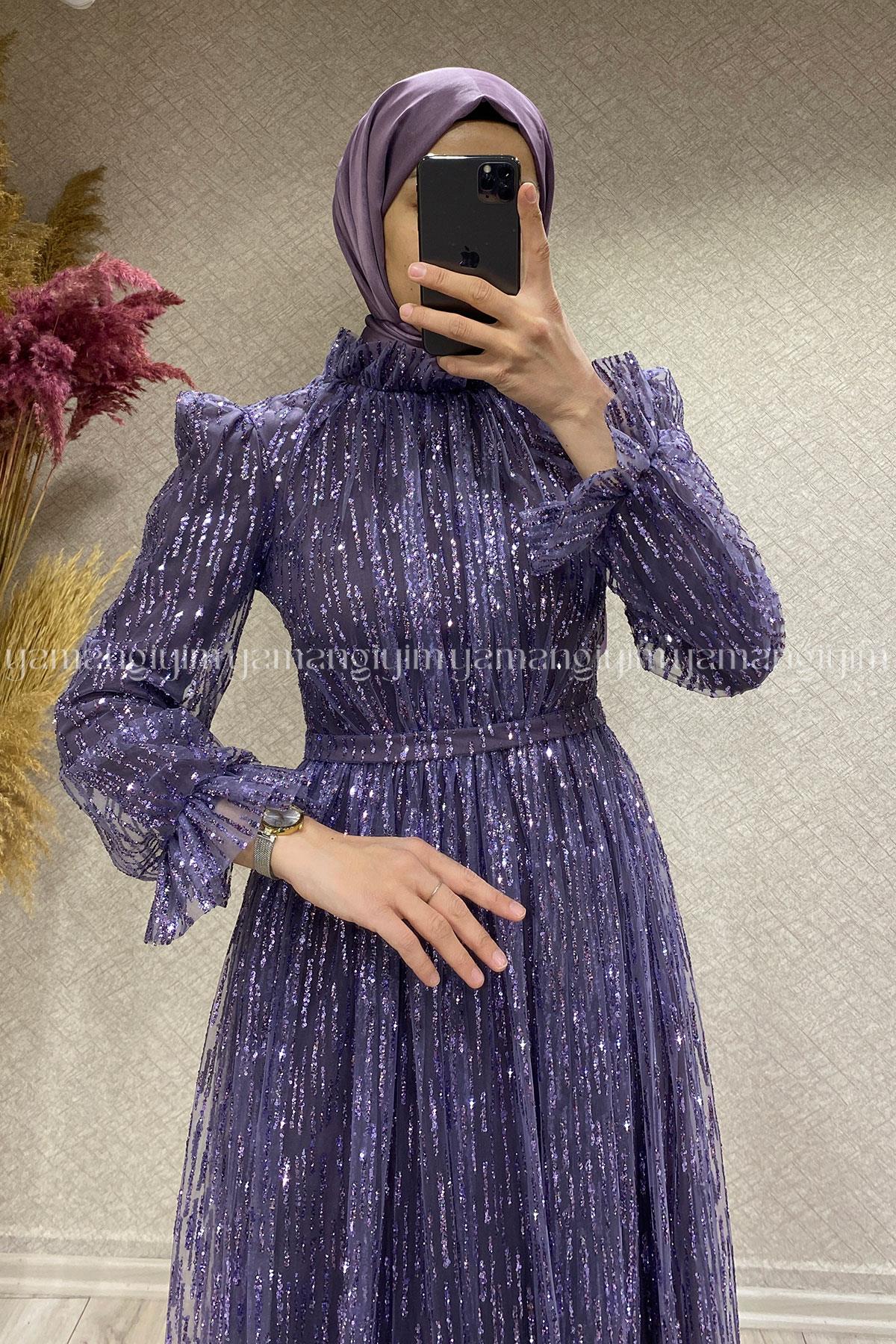 2360 NEW ELEGANS ELBİSE - Ametist