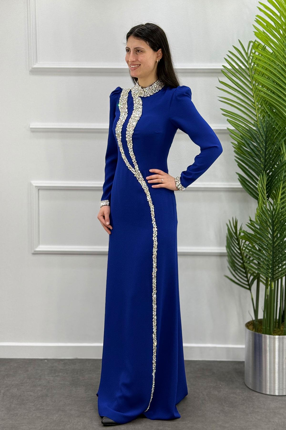 2429 NEW ELEGANS ELBİSE - Sax