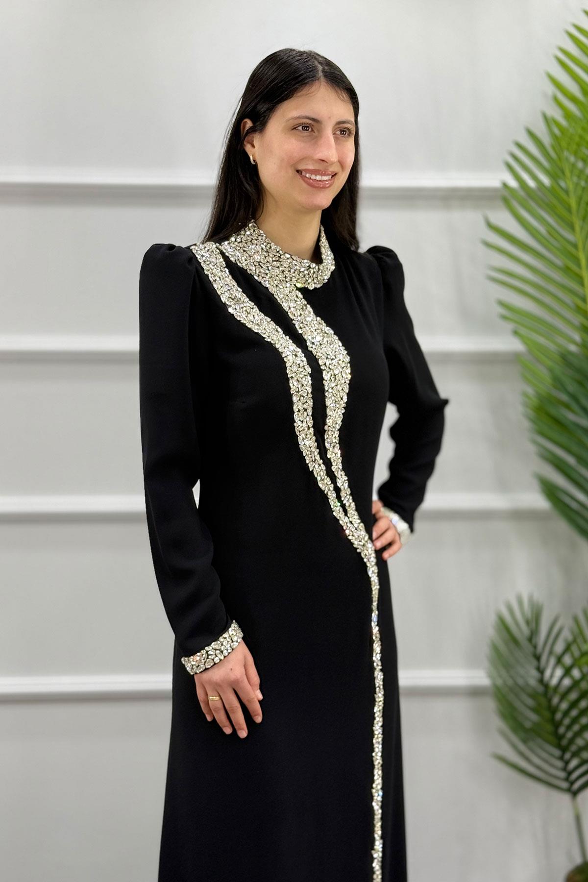 2429 NEW ELEGANS ELBİSE - Siyah