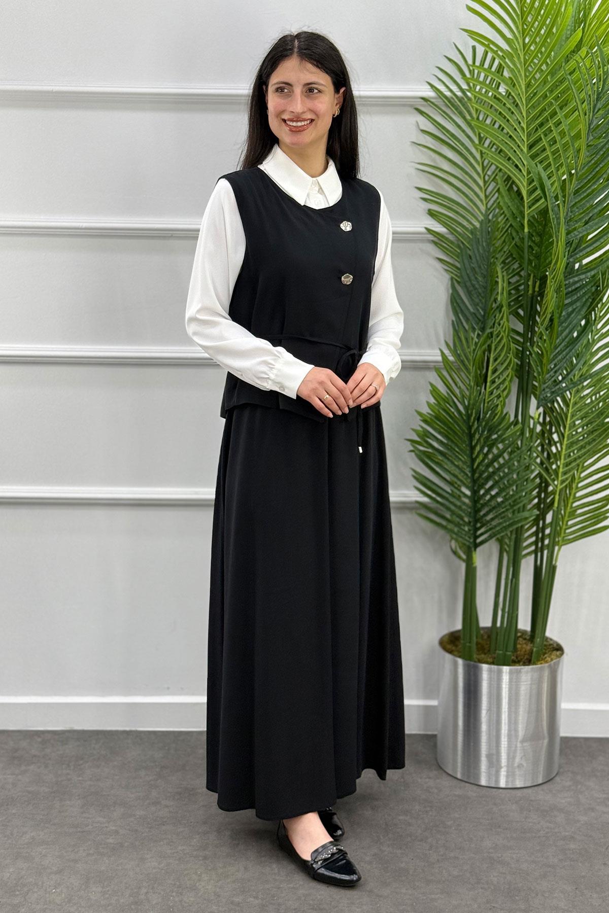 3015 TRİPEN ETEKLİ TAKIM - Siyah