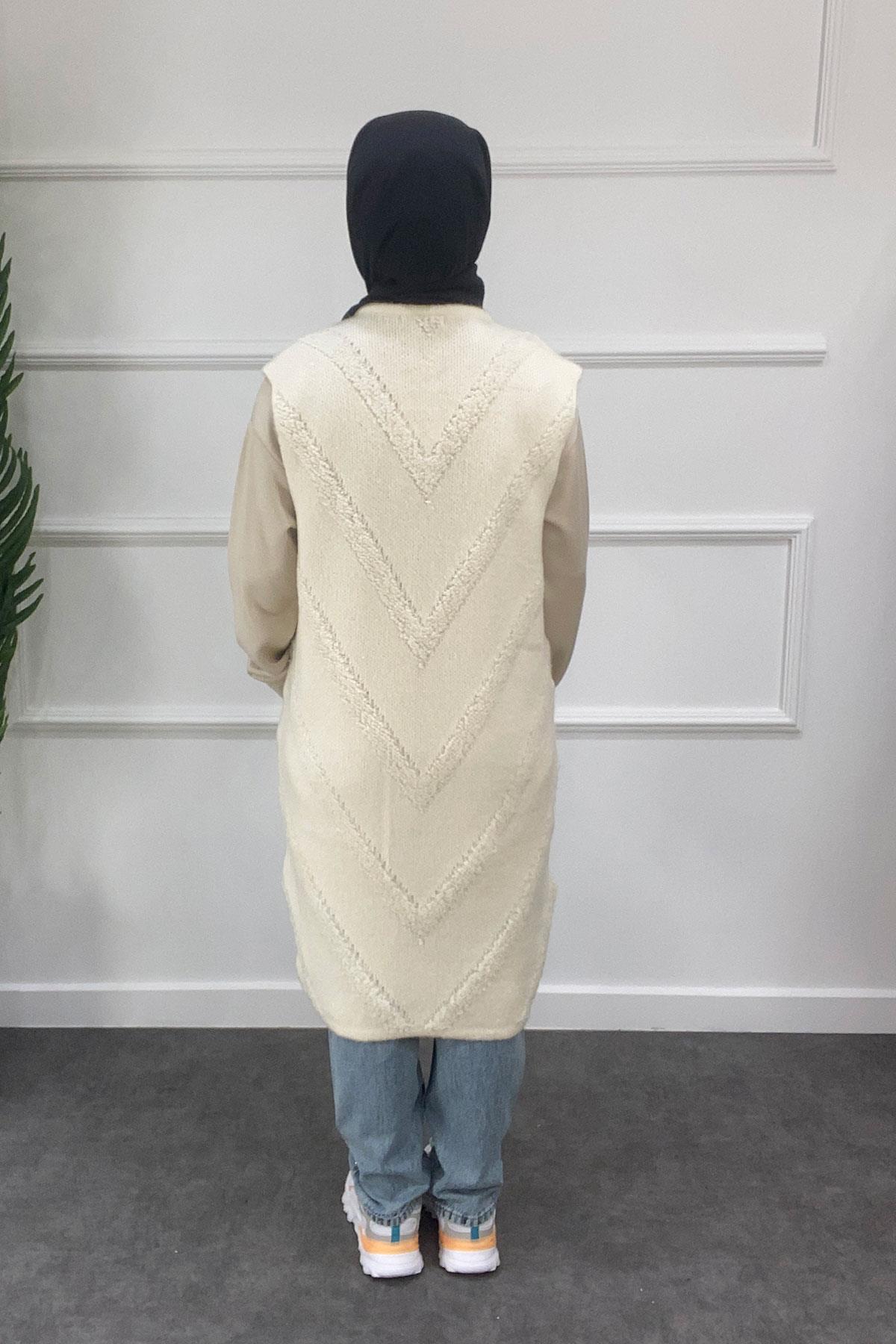 3035 GAYE YELEK - Ekru