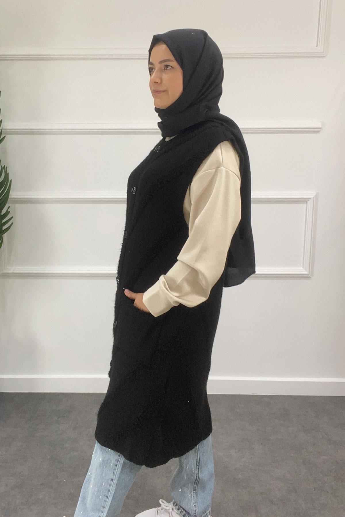 3035 GAYE YELEK - Siyah