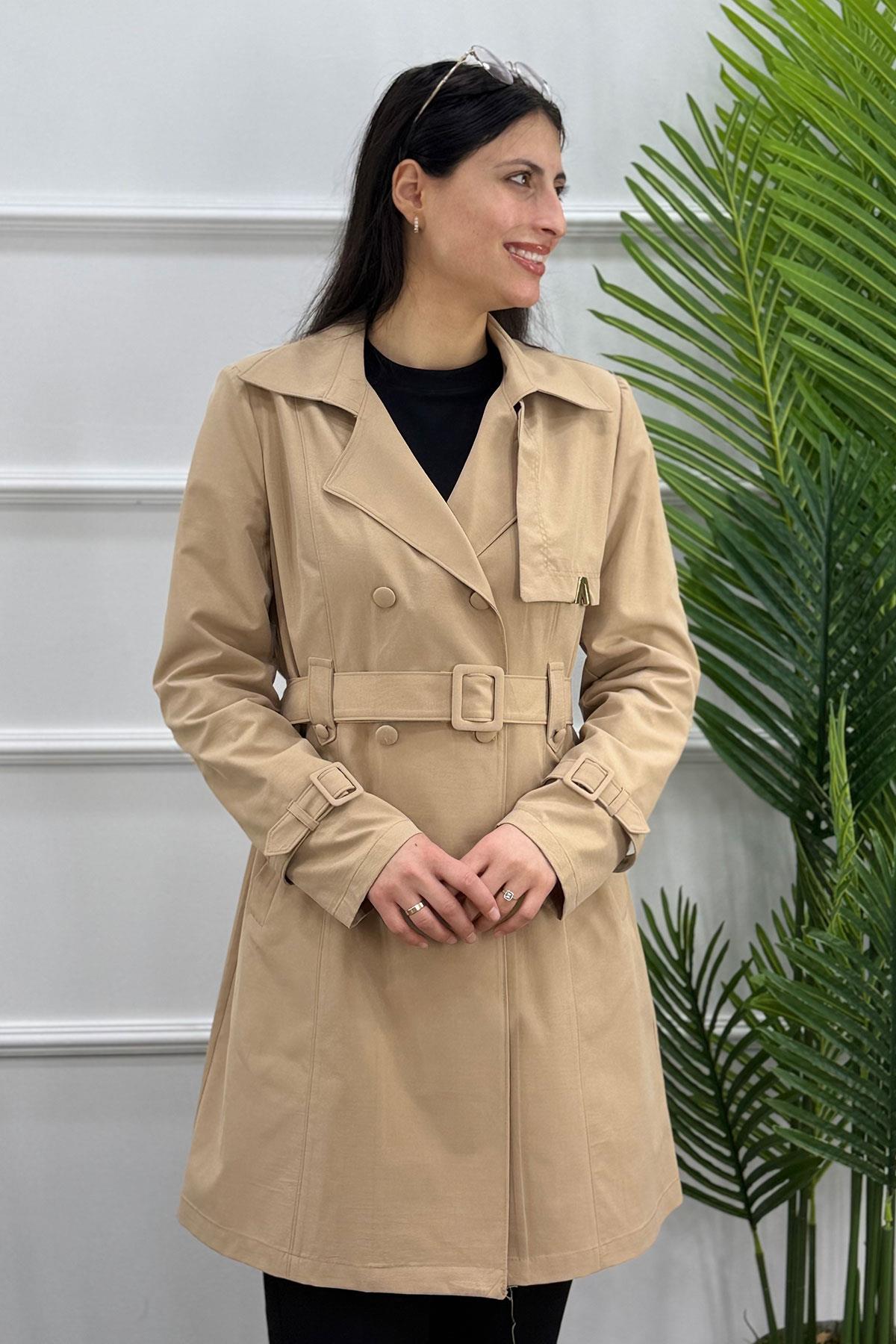 3375 ALYAKA TRENÇ KAP - Camel