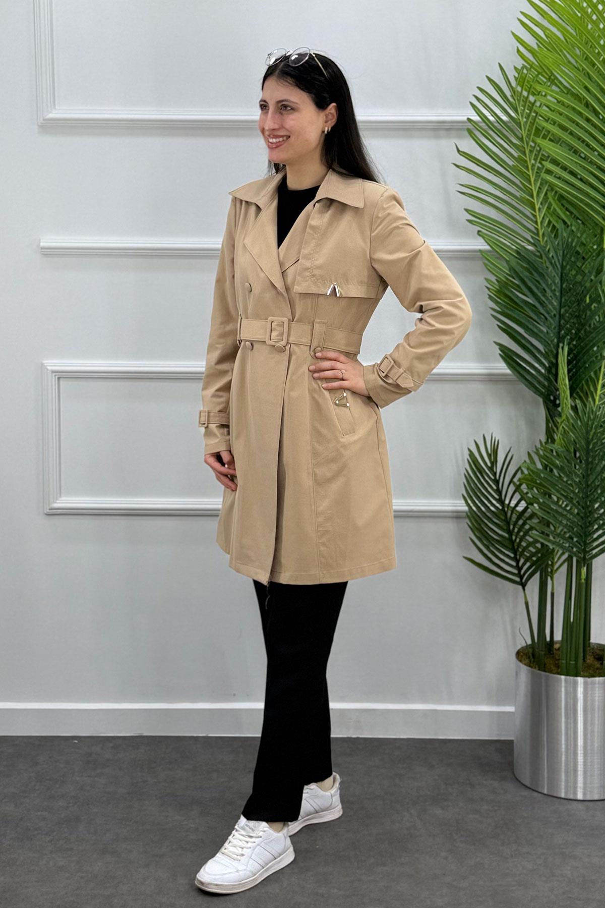 3375 ALYAKA TRENÇ KAP - Camel