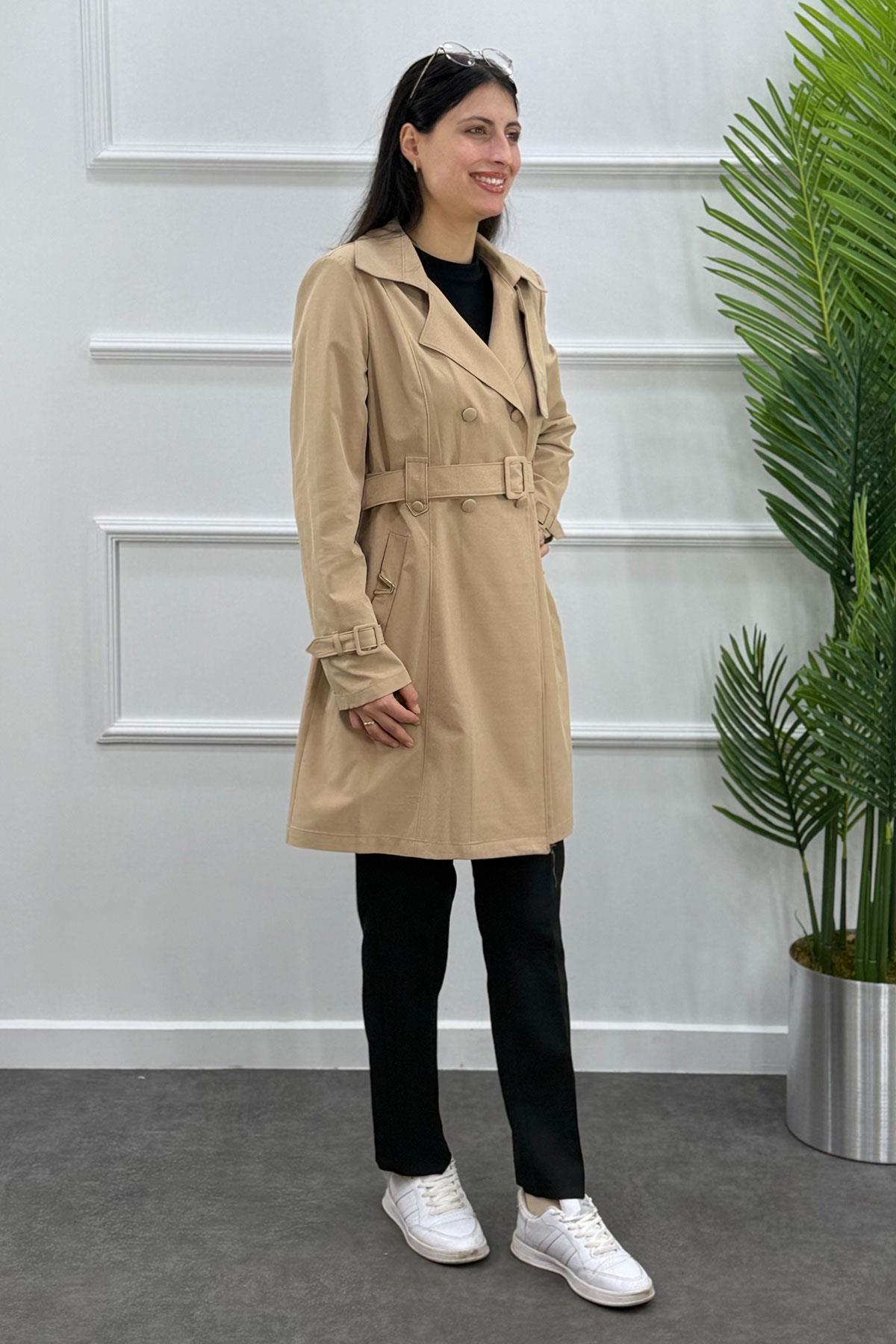 3375 ALYAKA TRENÇ KAP - Camel