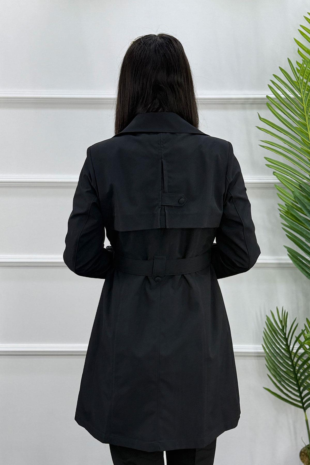 3375 ALYAKA TRENÇ KAP - Siyah