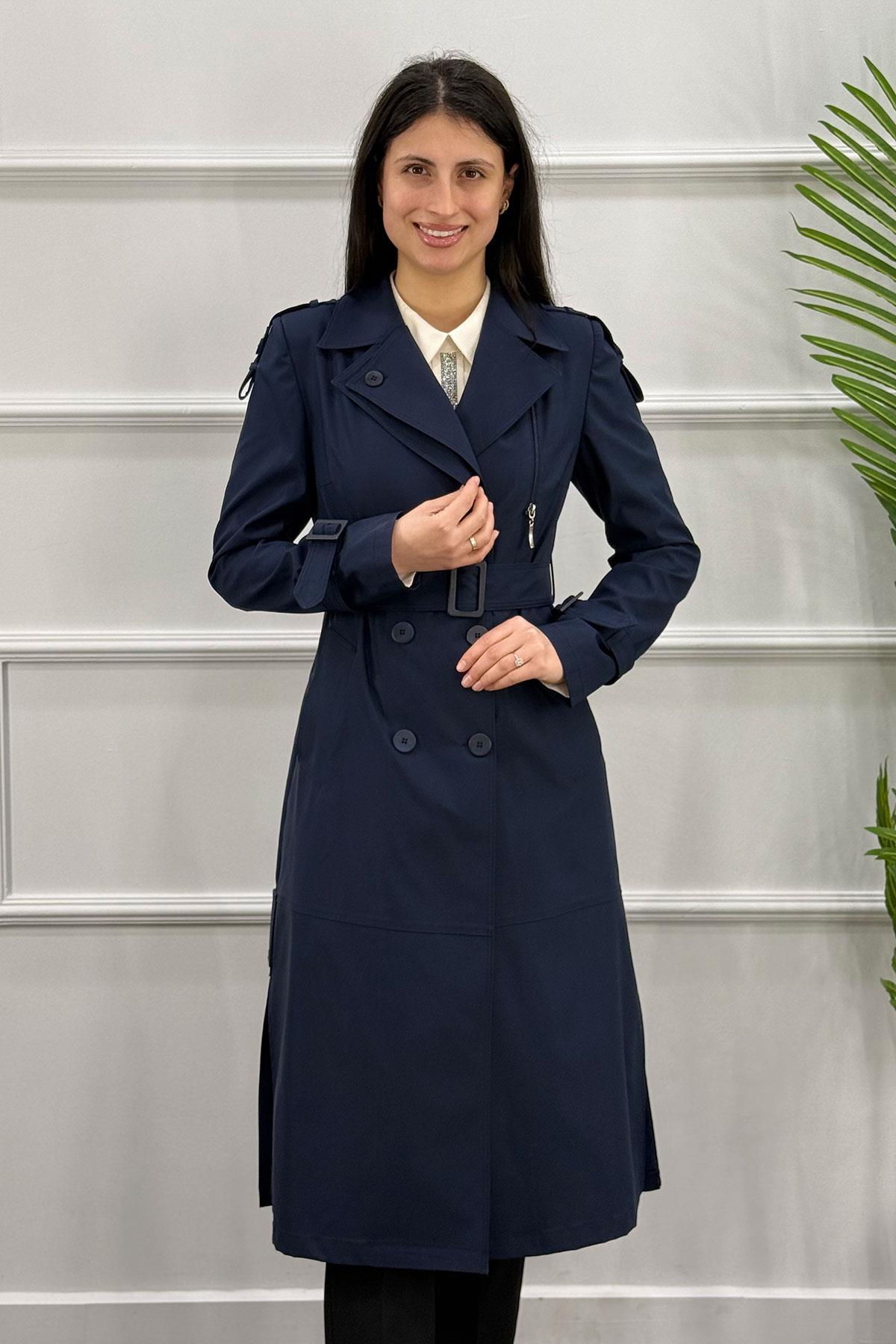 3376 Alyaka Trenç Kap - Lacivert