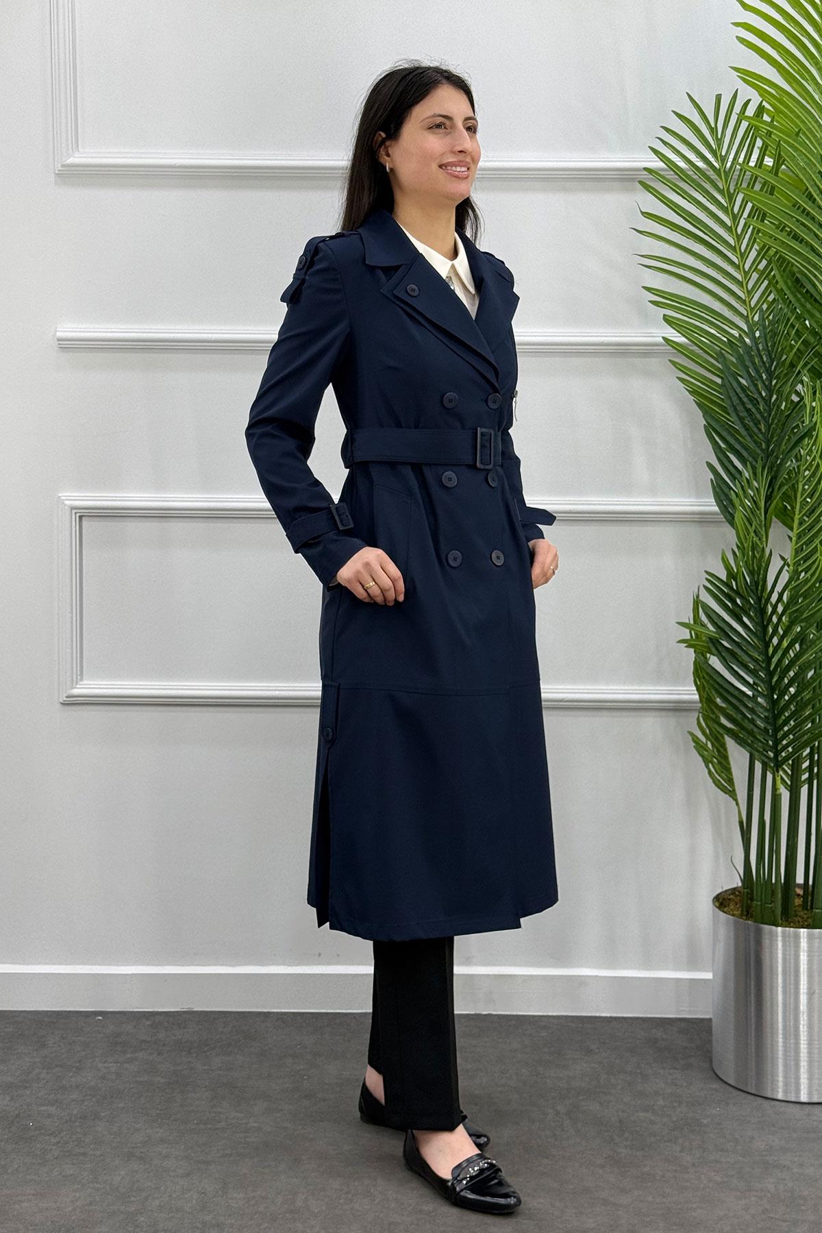 3376 Alyaka Trenç Kap - Lacivert