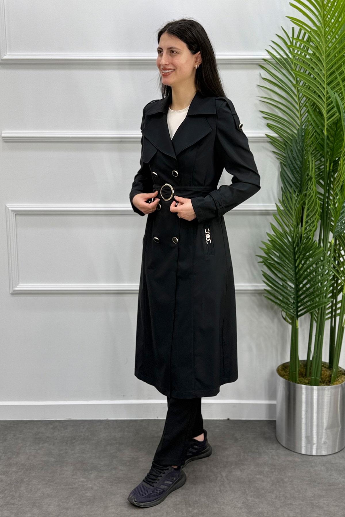 3377 Trenç Kap - Siyah