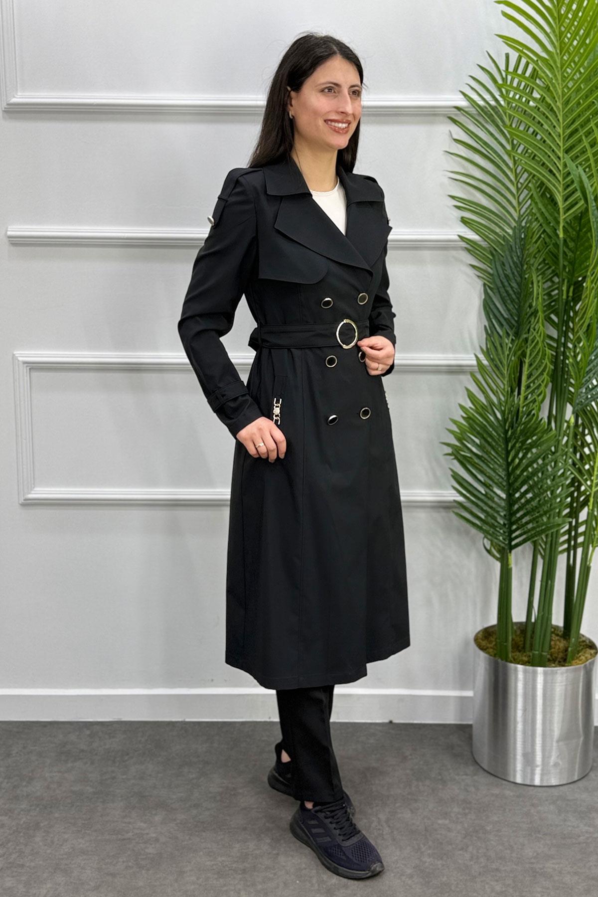 3377 Trenç Kap - Siyah