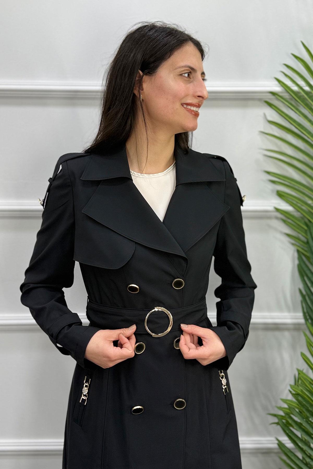 3377 Trenç Kap - Siyah