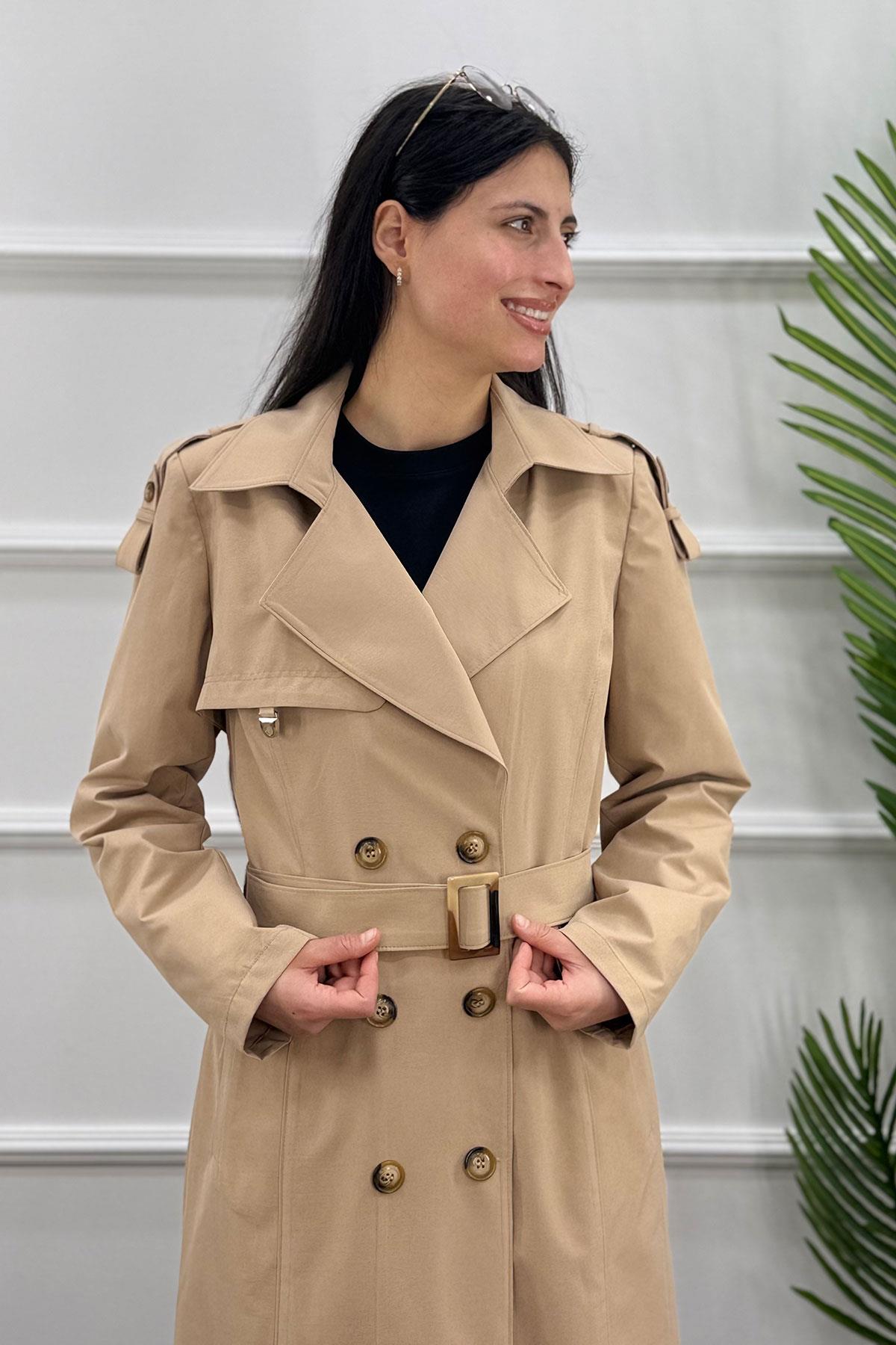 3378 ALYAKA TRENÇ KAP - Camel