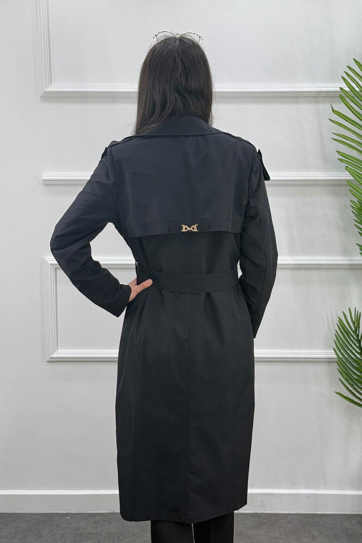 3378 ALYAKA TRENÇ KAP - Siyah