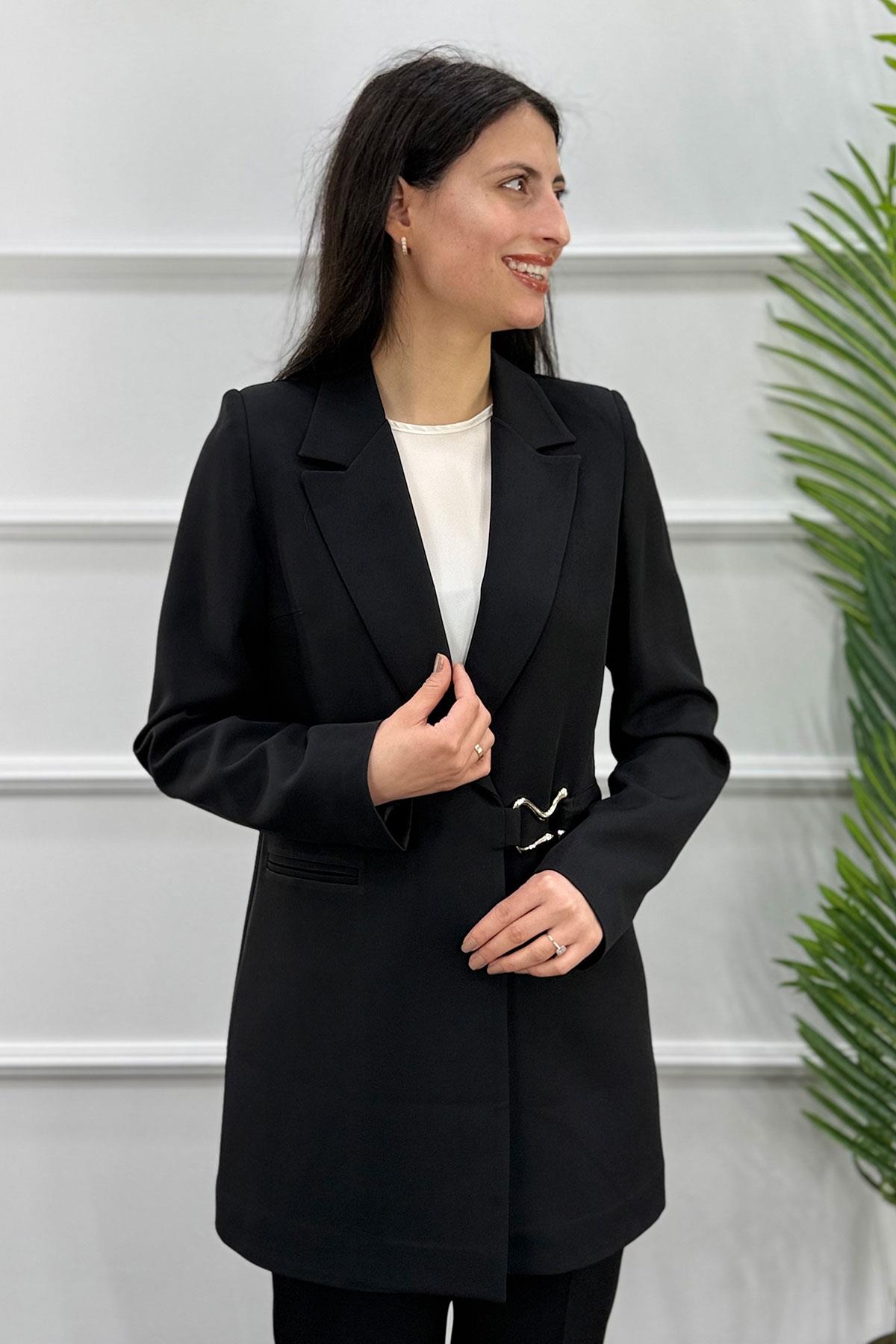 3384 Alyaka Ceketli Takım - Siyah