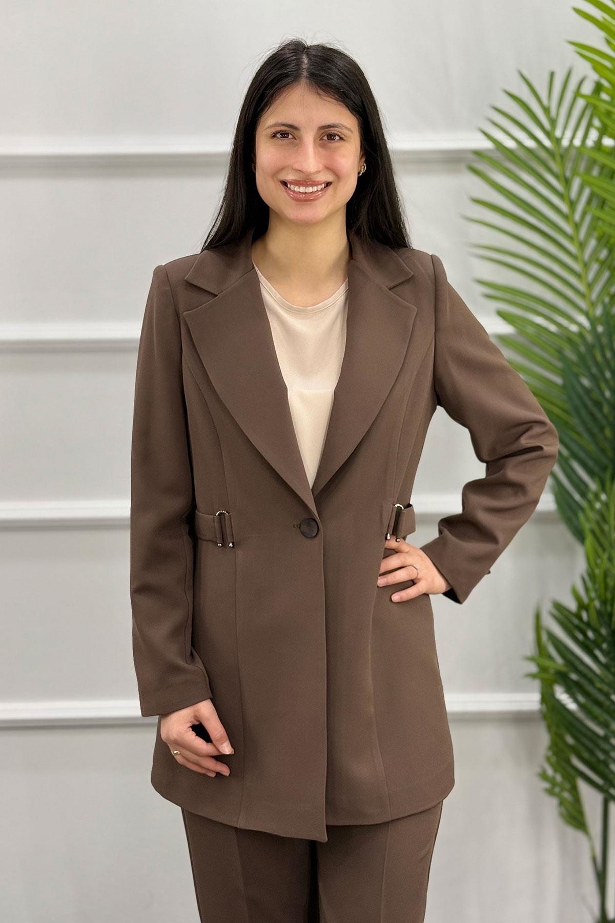 3385 Alyaka Double Takım - Kahve