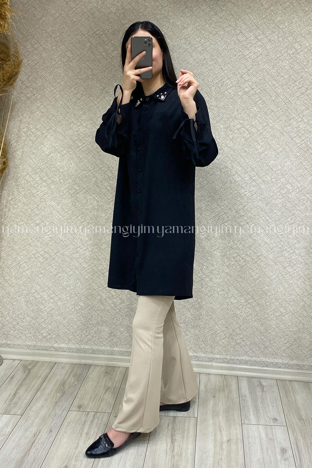 3729 JANSET TUNİK - Siyah