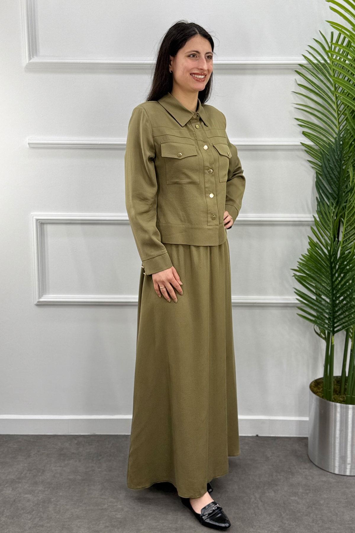 4201 Alyaka Etekli Takım - Haki