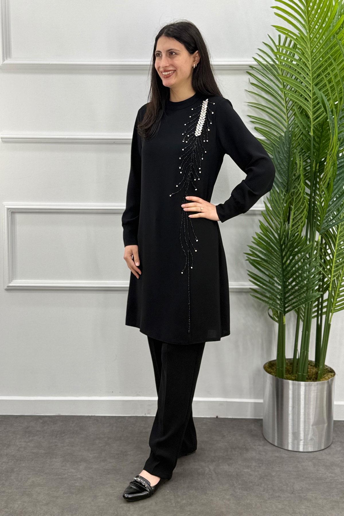 4206 ALYAKA PANTOLON TAKIM - Siyah