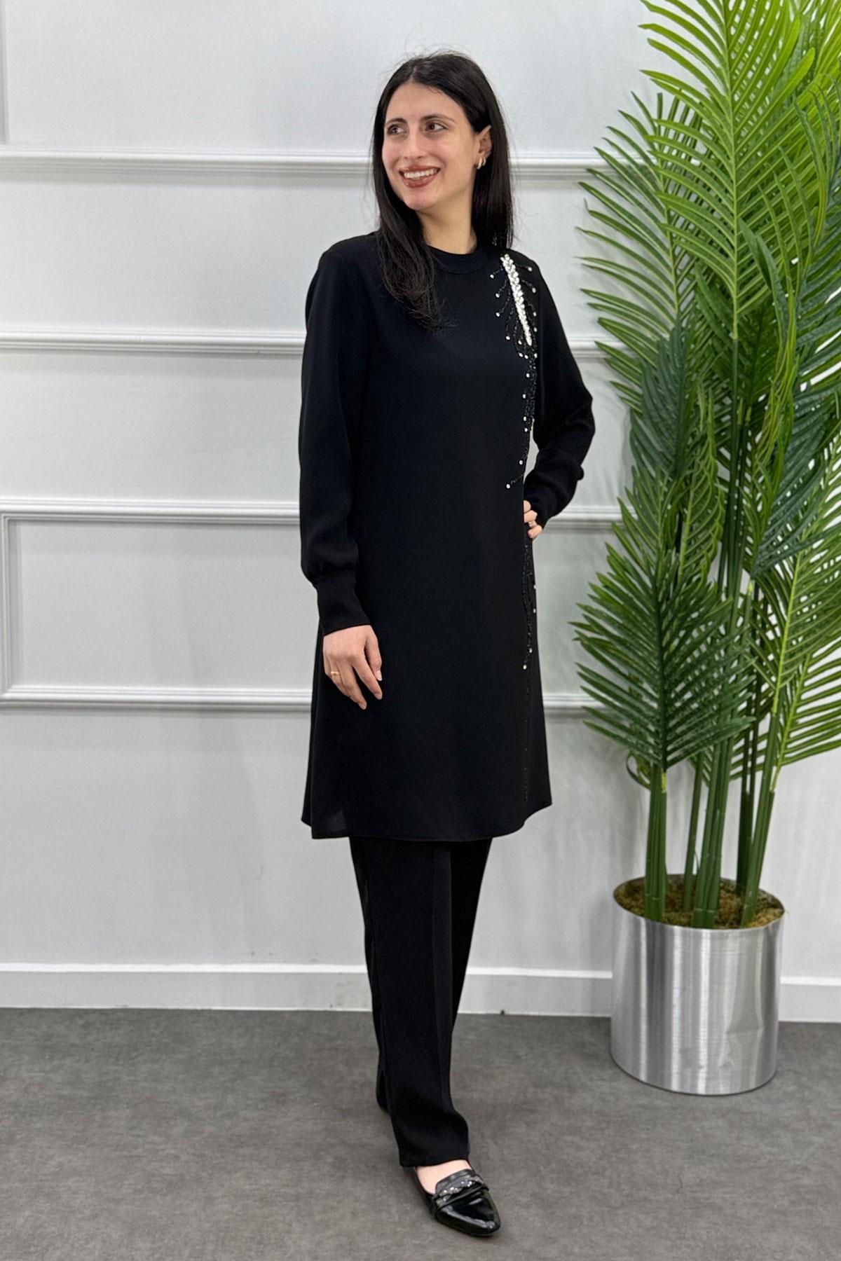 4206 ALYAKA PANTOLON TAKIM - Siyah